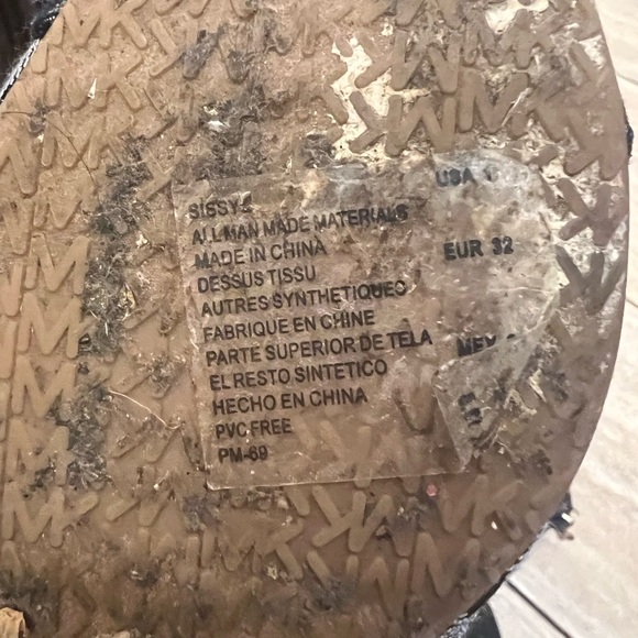 Michael Kors Denim monogram cut out flats, size 1 - Picture 3 of 5